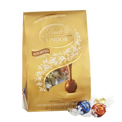 Picture of Lindor Chocolate Truffles, Assorted Platinum Bag, 15.2 Oz Bag