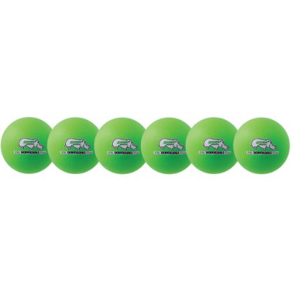 Picture of Champion Sports Rhino Skin Low Bounce Dodgeball Set, 6-5/16in, Neon Green, Set Of 6 Balls