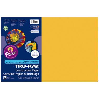 Picture of Tru-Ray Construction Paper, 50% Recycled, 12in x 18in, Gold, Pack Of 50