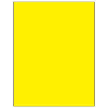 Picture of Tape Logic Permanent Labels, LL185YE, Rectangle, 8 1/2in x 11in, Fluorescent Yellow, Case Of 100