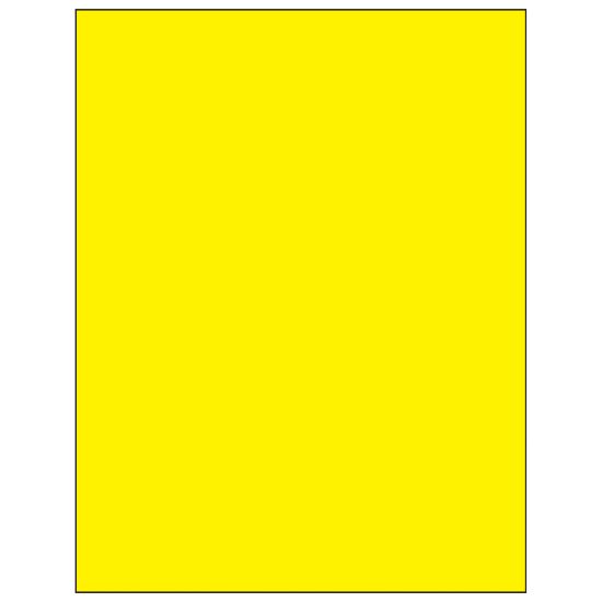 Picture of Tape Logic Permanent Labels, LL185YE, Rectangle, 8 1/2in x 11in, Fluorescent Yellow, Case Of 100