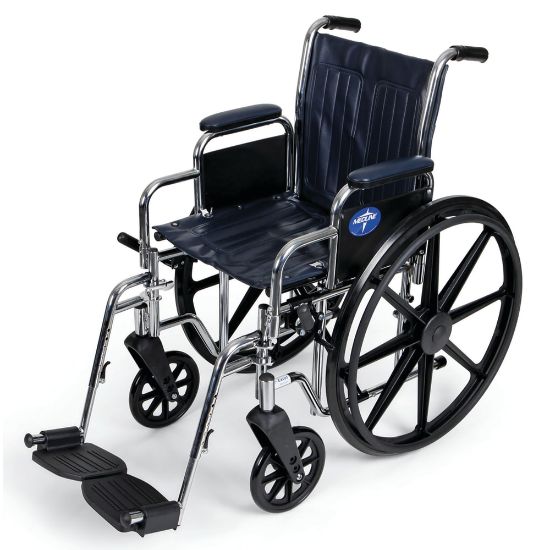 Picture of Medline Excel 2000 Wheelchair, Swing Away, 16in Seat, Navy