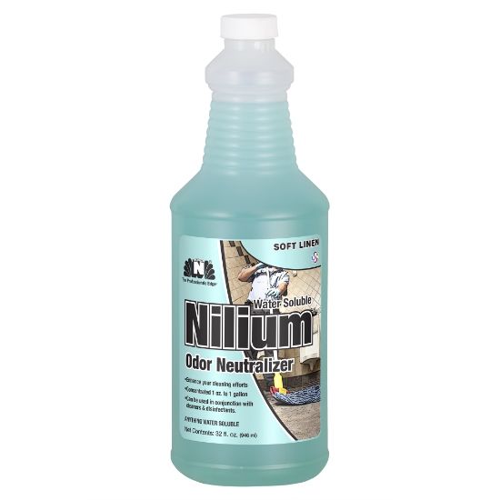 Picture of Hospeco Nilium Water Soluble Neutralizer, Linen, 1 Qt, Blue, Pack Of 6 Bottles