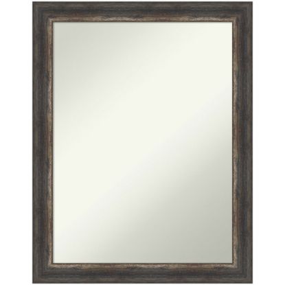 Picture of Amanti Art Narrow Non-Beveled Rectangle Framed Bathroom Wall Mirror, 27-1/2in x 21-1/2in, Bark Rustic Char