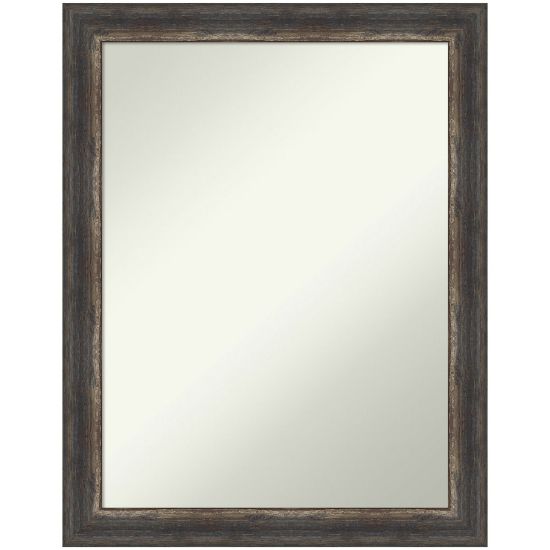 Picture of Amanti Art Narrow Non-Beveled Rectangle Framed Bathroom Wall Mirror, 27-1/2in x 21-1/2in, Bark Rustic Char