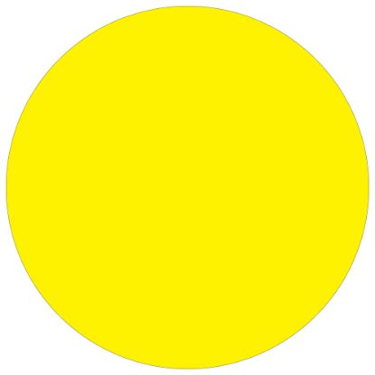 Picture of Tape Logic Removable Inventory Labels, DL1389FY, Round, 1in, Fluorescent Yellow, Roll Of 500