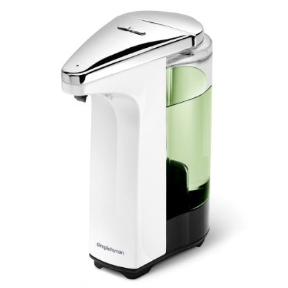 Picture of simplehuman 8 oz. Touch-Free Sensor Liquid Soap and Hand Sanitizer Dispenser, White