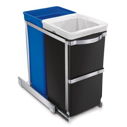 Picture of simplehuman Pull-Out Trash Can Recycler, 9.3 Gallons