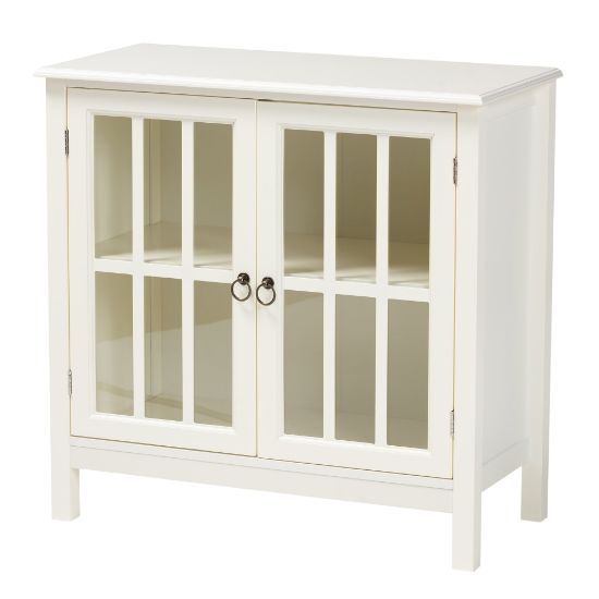 Picture of Baxton Studio Classic Traditional Kitchen Storage Cabinet, 30-1/2inH x 31-1/2inW x 15inD, White