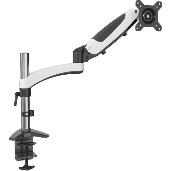 Picture of Amer Hydra Mounting Arm for Curved Screen Display, Flat Panel Display - White, Black, Chrome - 1 Display(s) Supported - 65in Screen Support - 33.07 lb Load Capacity - 75 x 75, 100 x 100 - Steel, Aluminum, Alloy, Plastic