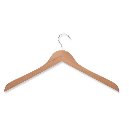 Picture of Honey-Can-Do Cedar Top Hangers, 9inH x 1/2inW x 17 1/2inD, Natural, Set Of 5