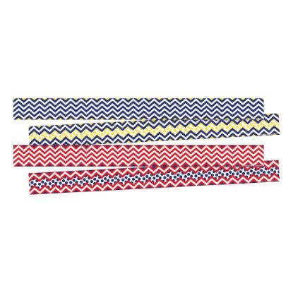 Picture of Barker Creek Double-Sided Border Strips, 3in x 35in, Chevron Nautical, Set Of 24