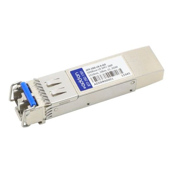 Picture of AddOn Cisco SFP-10G-LR-X Compatible SFP+ Transceiver - SFP+ transceiver module (equivalent to: Cisco SFP-10G-LR-X) - 10GbE - 10GBase-LR - LC single-mode - up to 6.2 miles - 1310 nm - for Cisco Nexus 93180YC-FX, 9372PX-E