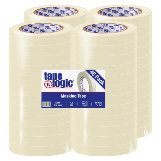 Picture of Tape Logic 2200 Masking Tape, 3in Core, 0.75in x 180ft, Natural, Case Of 48