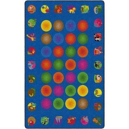 Picture of Flagship Carpets Circle Time Learning Rug, Rectangle, 7ft 6in x 12ft, Multicolor