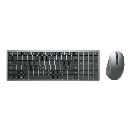 Picture of Dell Multi-Device KM7120W - Keyboard and mouse set - wireless - 2.4 GHz, Bluetooth 5.0 - US English - titan gray