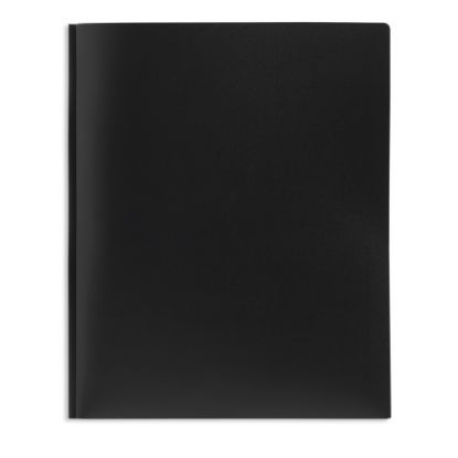 Picture of Office Depot Brand 2-Pocket School-Grade Poly Folder with Prongs, Letter Size, Black