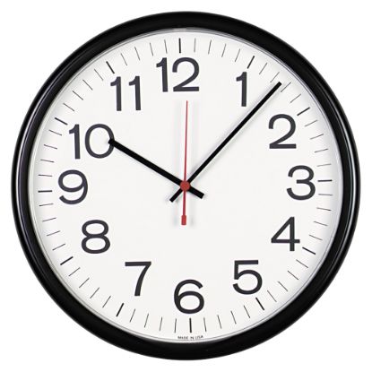 Picture of Universal Indoor/Outdoor Clock, 13 1/2in, Black