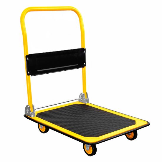 Picture of Mount-It! MI-921 Foldable Flatbed With Swivel Wheels, 33inH x 23inW x 35inD, Black