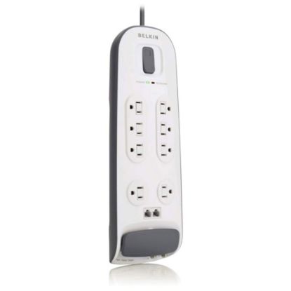 Picture of Belkin 8-Outlet Surge Protector With 6ft Power Cord With Telephone Protection