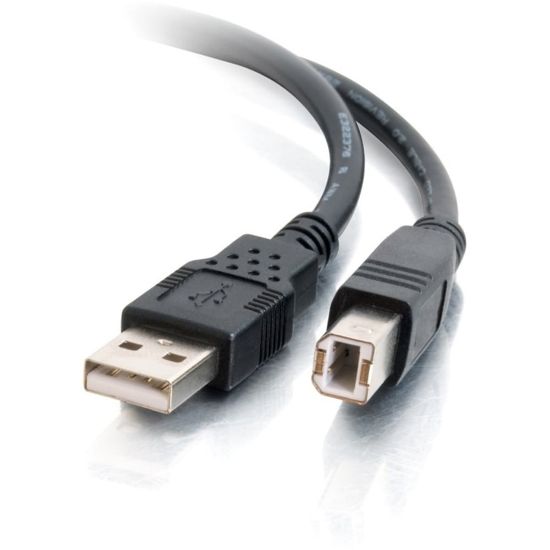 Picture of C2G 2m USB Cable - USB A to USB B Cable - M/M - Type A USB - Type B USB - 6ft - Black