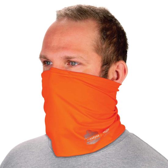 Picture of Ergodyne Chill-Its 6489 2-Layer Cooling Multi-Band Headband, 2X/3X, Hi-Vis Orange