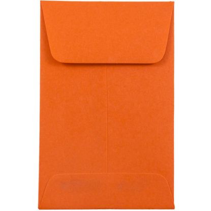 Picture of JAM Paper Coin Envelopes, #1, Gummed Seal, Orange, Pack Of 25