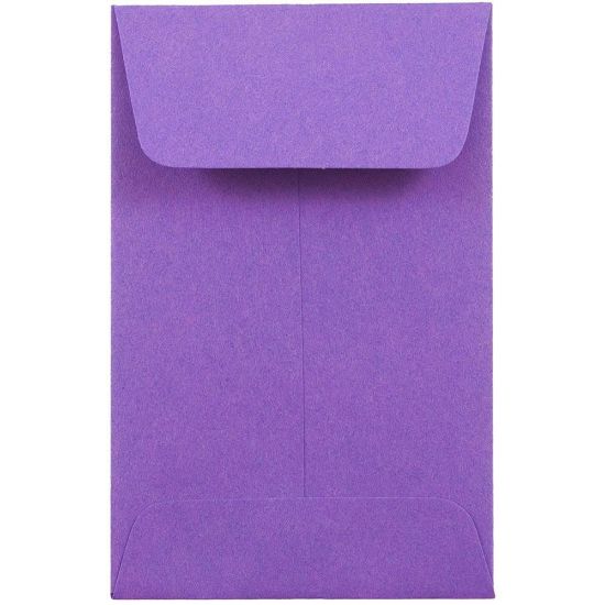 Picture of JAM PAPER #1 Coin Business Colored Envelopes, 2 1/4 x 3 1/2, Violet Purple Recycled, 25/Pack