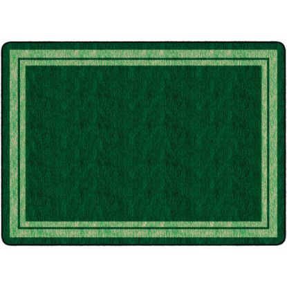 Picture of Flagship Carpets Double-Border Rectangular Rug, 72in x 100in, Clover Green