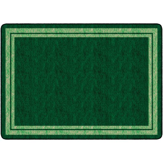 Picture of Flagship Carpets Double-Border Rectangular Rug, 72in x 100in, Clover Green