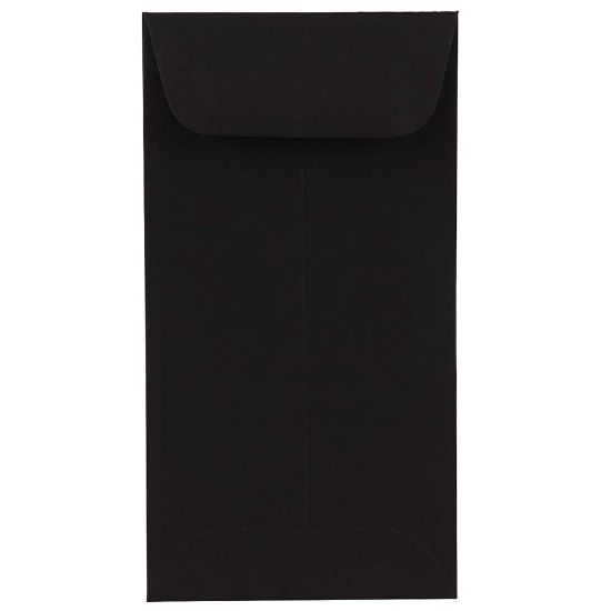 Picture of JAM PAPER #7 Coin Business Premium Envelopes, 3 1/2in x 6 1/2in, Smooth Black, Pack Of 25