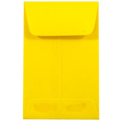 Picture of JAM PAPER #1 Coin Business Colored Envelopes, 2 1/4in x 3 1/2in, Yellow, Pack Of 25