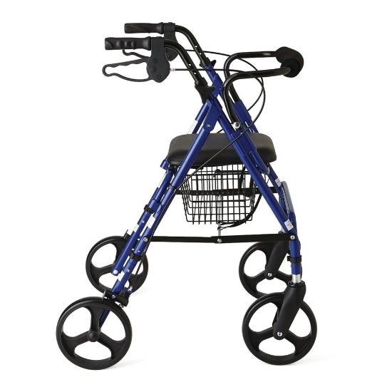 Picture of Medline Guardian Aluminum Rollator, 8in Wheels, Blue