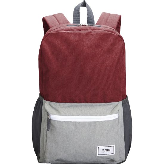 Picture of Solo New York ReSolve Backpack With 15.6in Laptop Pocket, 51% Recycled, Gray/Red