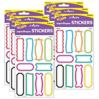 Picture of Trend superShapes Stickers, Labels, 80 Stickers Per Pack, Set Of 6 Packs