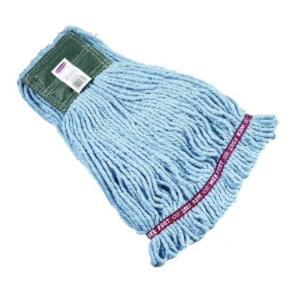 Picture of Rubbermaid Premium Web Foot Shrinkless Wet Mop, Medium 5in Headband, Blue