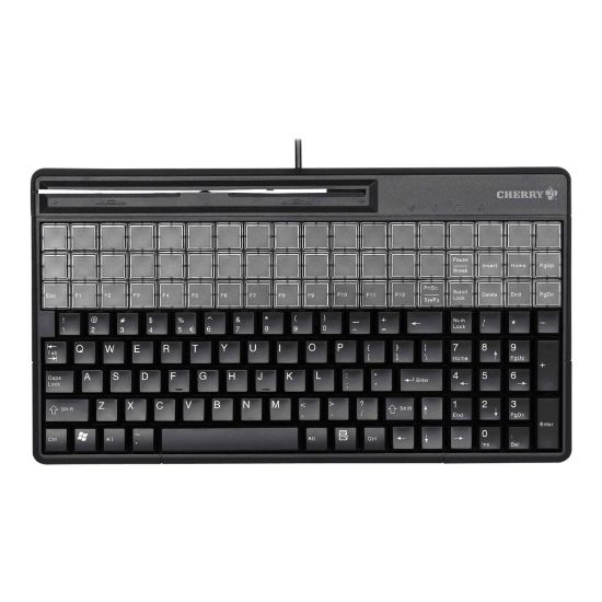 Picture of CHERRY Encryptable SPOS - Keyboard - with magnetic card reader - USB - QWERTY - US - black