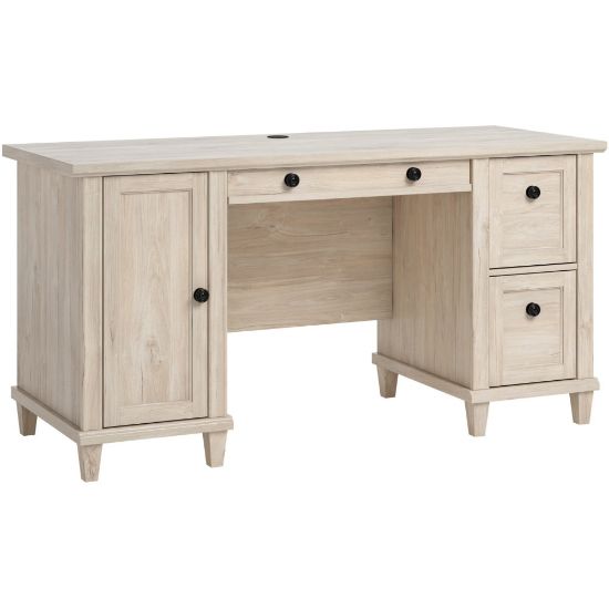 Picture of Sauder Hammond 59inW Executive Computer Desk, Chalk Oak