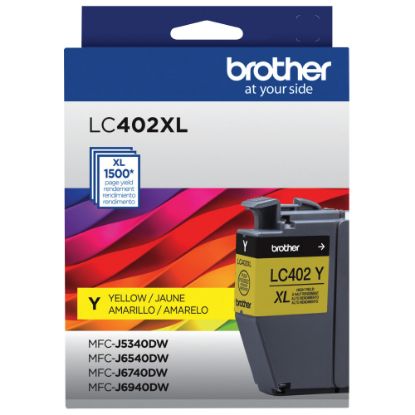 Picture of Brother LC402XL Yellow High-Yield Ink Cartridge, LC402XLY