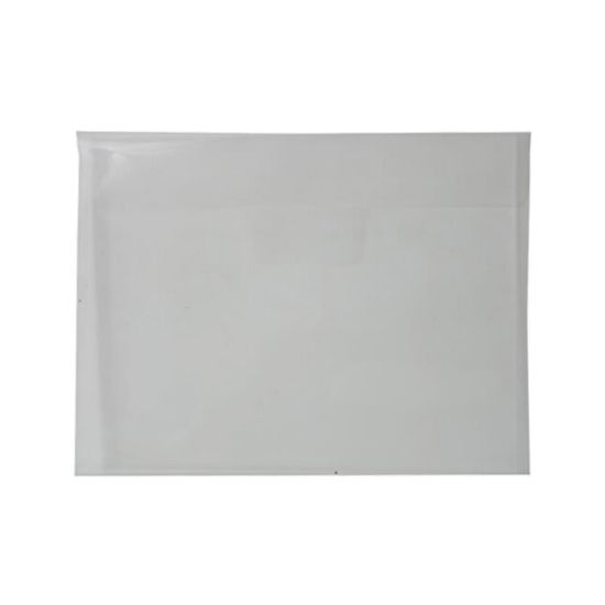 Picture of JAM Paper Plastic Envelopes, Letter-Size, 9 7/8in x 11 3/4in, Clear, Pack Of 12