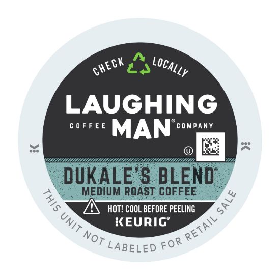 Picture of Laughing Man Single-Serve Coffee K-Cup Pods, Medium Roast, Dukales Blend, Carton Of 22