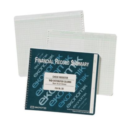 Picture of Ekonomik Financial Record Summary, 8 3/4in x 10in, 100% Recycled