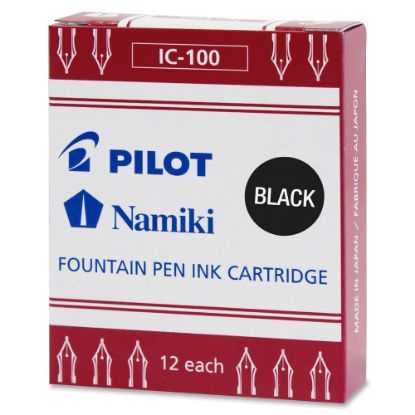 Picture of Pilot Fountain Pen Ink Cartridges, Fine Point, Black Ink, Pack Of 12