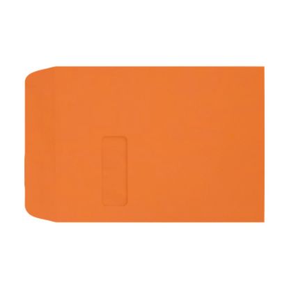 Picture of LUX #9 1/2 Open-End Window Envelopes, Top Left Window, Self-Adhesive, Mandarin, Pack Of 250