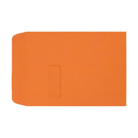 Picture of LUX #9 1/2 Open-End Window Envelopes, Top Left Window, Self-Adhesive, Mandarin, Pack Of 250