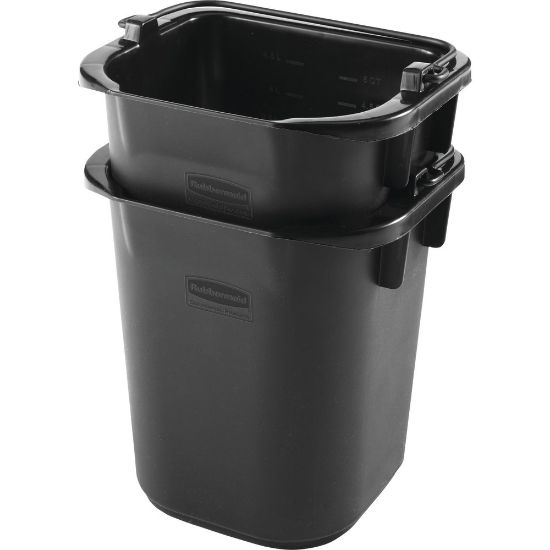 Picture of Rubbermaid Commercial Executive 5-Quart Heavy-Duty Pails, Black, Set Of 4 Pails