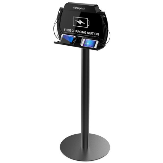 Picture of ChargeTech S9 Freestanding Phone Charging Station, Black, CT-300024