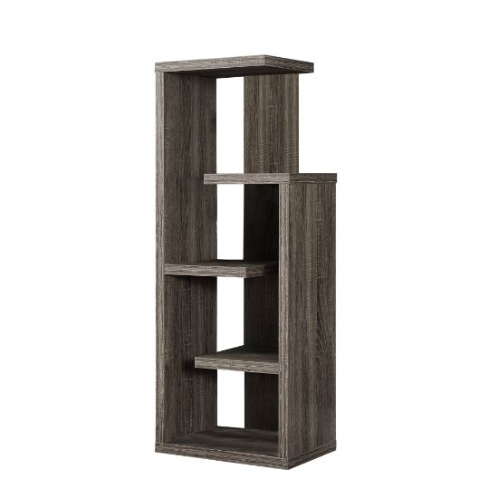 Picture of Monarch Specialties 48inH 5-Shelf Open-Concept Bookcase, Dark Taupe