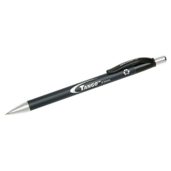 Picture of SKILCRAFT Rubberized Mechanical Pencils, #2 Lead, 0.5 mm, Black Barrel, Pack Of 12 (AbilityOne 7520-01-424-4864)