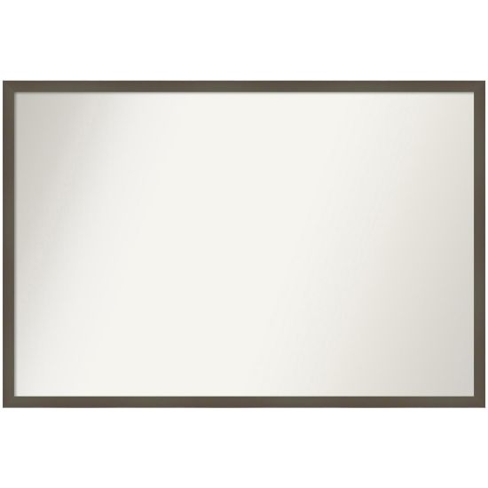 Picture of Amanti Art Non-Beveled Rectangle Wood Framed Bathroom Wall Mirror, 25-1/2in x 37-1/2in, Svelte Clay Gray